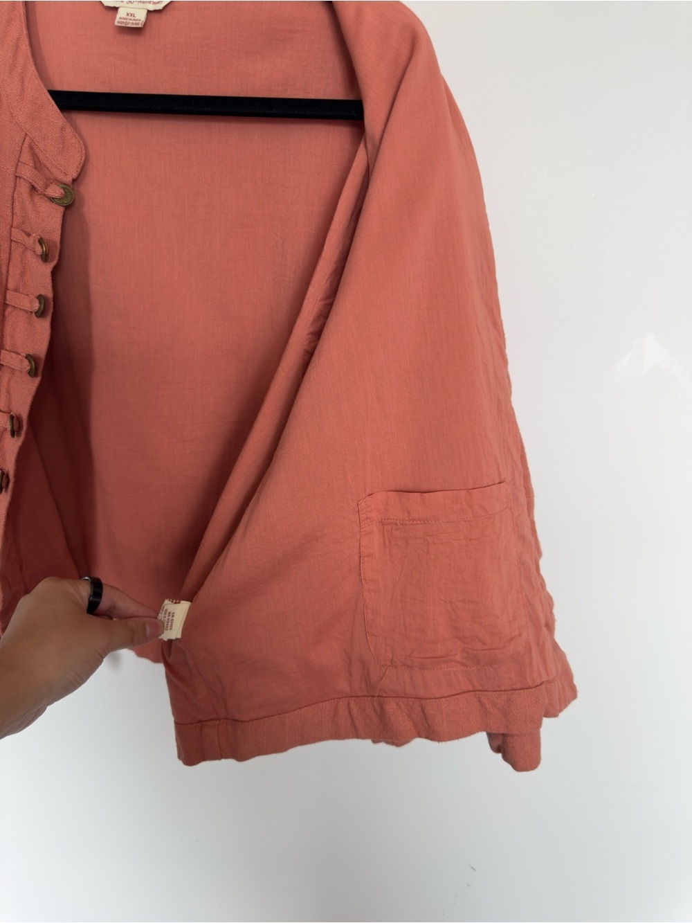 450. April Cornell Coin Open Ruffle Boho Jacket XL - Picture 5 of 7